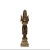 Bharat HAAAT Brass Deep Lady Small Diya Stading On Square Designing Base Oil Lamp Deepak Pooja Idol Apsara Twin Bird Home Statue Showpieces Handicraft Art (1.5 x 1.5 x 4 inch, Yellow) BH07195 view 1