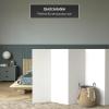 4 ft. Short White Temporary Cardboard Folding Screen - 6 Panels view 2
