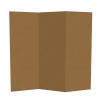 4 ft. Short Brown Temporary Cardboard Folding Screen - 3 Panels view 1