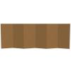 3 ft. Short Brown Temporary Cardboard Folding Screen - 6 Panels view 1