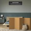 3 ft. Short Brown Temporary Cardboard Folding Screen - 6 Panels view 2