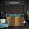 3 ft. Short Brown Temporary Cardboard Folding Screen - 6 Panels view 3