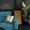 3 ft. Short Brown Temporary Cardboard Folding Screen - 6 Panels view 4