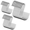 YourGift 24 Pack Heavy Duty S Hooks Silver S Shaped Hooks Hanging Hangers Hooks for Kitchen, Bathroom, Bedroom and Office(24 Pack/Silver/Small+Medium+Large) view 1