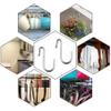 YourGift 24 Pack Heavy Duty S Hooks Silver S Shaped Hooks Hanging Hangers Hooks for Kitchen, Bathroom, Bedroom and Office(24 Pack/Silver/Small+Medium+Large) view 3