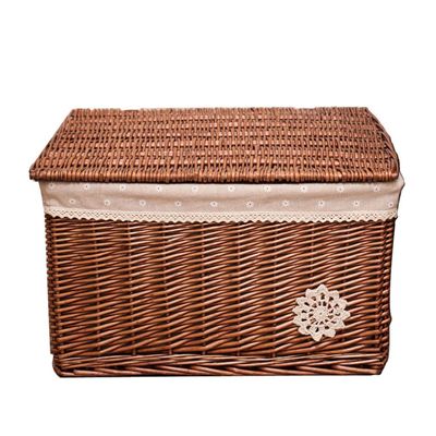 Handwoven Basket Bin Bread Baskets Serving Baskets for Organizing Bamboo Woven Basket Storage Baskets Rattan Weaving Tray Storage Drawers Wooden Wicker Wine Storage