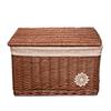 Handwoven Basket Bin Bread Baskets Serving Baskets for Organizing Bamboo Woven Basket Storage Baskets Rattan Weaving Tray Storage Drawers Wooden Wicker Wine Storage view 1