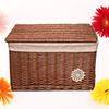 Handwoven Basket Bin Bread Baskets Serving Baskets for Organizing Bamboo Woven Basket Storage Baskets Rattan Weaving Tray Storage Drawers Wooden Wicker Wine Storage view 3