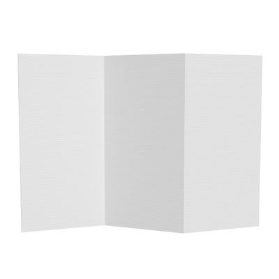 3 ft. Short White Temporary Cardboard Folding Screen - 3 Panels