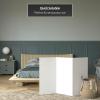 3 ft. Short White Temporary Cardboard Folding Screen - 3 Panels view 2
