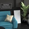 3 ft. Short White Temporary Cardboard Folding Screen - 3 Panels view 4