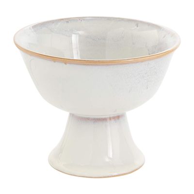 Accent Decor Julian Ceramic Compote for Plant and Flowers (92081) Modern Vase Decor for Home or Office l Indoor and Outdoor Planter for Any Event Decorations (7 inchx 5.25 inch), Cream