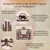 BestGiftEver 3-Panel Fireplace Screen Decorative with Bear Alone in The Forest - Stand Alone Fireplace Cover Metal Mesh Screen - Home Decorative Firescreen for Cabin, Wildlife, and Woodland Theme view 2