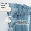 MIULEE Dusty Blue Window Valance 1 Panel 54W x 18L view 2