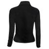 Andongnywell Women's Notched Lapel Button Decor Lightweight Soft Fabric Blazer Jacket Urban Style Casual Coat (Black,XX-Large) view 2