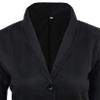 Andongnywell Women's Notched Lapel Button Decor Lightweight Soft Fabric Blazer Jacket Urban Style Casual Coat (Black,XX-Large) view 3