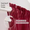MIULEE Burgundy Red Window Valance 1 Panel 54W x 18L view 2
