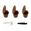 LIGICKY Set of 3 Refillable Coffee Capsules Cup Filter for Caffitaly Coffee Machine Supplies with Spoon and Cleaning Brush. view 1