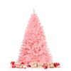 HAPPYGRILL 6FT Artificial Pink Christmas Tree with Stand New PVC Material Rich Thicken Tips Christmas Festival Decoration view 1
