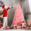 HAPPYGRILL 6FT Artificial Pink Christmas Tree with Stand New PVC Material Rich Thicken Tips Christmas Festival Decoration view 2