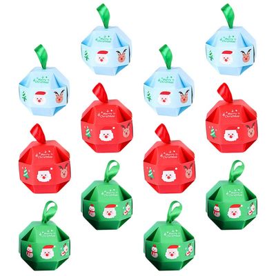 Cabilock 30pcs Christmas Candy Boxes for Wrapping Containers for Treats for Holiday Celebrations and Events