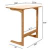 60x40x65cm L-Shaped Bamboo Smart Foldable Desk for Home use TV Tray, Portable Folding Snack Table, Adjustable Sofa Side Table for Breakfast, Bed Table, Foldable Desk for Home use(TV Tray) view 2