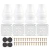 szzijia Wood Colour Walnut Colour White4Pcs 10cm Solid White Furniture Replacement Leg for Sofa, Bed, Coffee Table (White) view 1