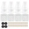 szzijia Wood Colour Walnut Colour White4Pcs 10cm Solid White Furniture Replacement Leg for Sofa, Bed, Coffee Table (White) view 2
