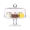 7-inch Cake Stand Set, Chip & Dip Server Glassware Western Restaurant Pastry Cheese Display Stand Home Decoration Dome (Size : 17.517.518CM) view 1