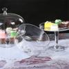 7-inch Cake Stand Set, Chip & Dip Server Glassware Western Restaurant Pastry Cheese Display Stand Home Decoration Dome (Size : 17.517.518CM) view 4
