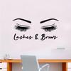 Lashes and Brows V3 Wall Decal Home Decor Sticker Vinyl Art Bedroom Room Quote Teen Girls Daughter Make Up Cosmetics Beauty Salon Eyebrows Eyelashes Eyes Women Beautiful Slay Lipstick view 1