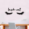 Lash Out V2 Wall Decal Home Decor Sticker Vinyl Art Bedroom Room Quote Teen Girls Daughter Make Up Cosmetics Beauty Salon Eyebrows Eyelashes Eyes Women Beautiful Slay Lipstick Lashes Brows view 1