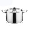 400 Stainless Steel Stock Pot, Thicker And Higher Household Soup Pot With Lid, For Gas Stove/induction Cooker (18/20cm), For 2-5 People (Size : 18cm) view 1