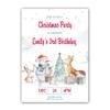 30 christmas party invitation cards winter forest animals birthday baby shower photo paper view 1