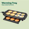 bella Electric Griddle with Warming Tray - Smokeless Indoor Grill, Nonstick Surface, Adjustable Temperature & Cool-touch Handles, 10" x 18", Copper/Black, PFOA & PTFE Free view 3