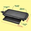 bella Electric Griddle with Warming Tray - Smokeless Indoor Grill, Nonstick Surface, Adjustable Temperature & Cool-touch Handles, 10" x 18", Copper/Black, PFOA & PTFE Free view 4