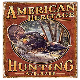American Heritage Hunting Club Fishing Metal Sign 1218
