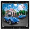 ESSO Corvette Blue Sting Ray Car Metal Sign By Rudy Edwards 1830 view 1