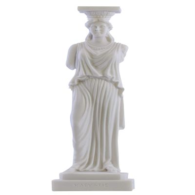 Caryatid Erechtheion Acropolis Athens Greek Statue Sculpture Cast Marble