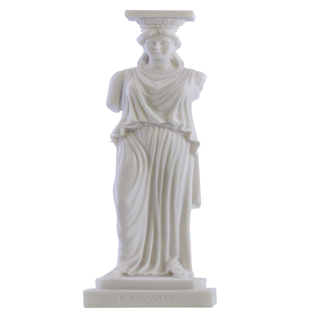 Caryatid Erechtheion Acropolis Athens Greek Statue Sculpture Cast Marble