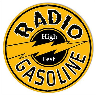 Radio Gasoline Reproduction Motor Oil Large Metal Sign 2828