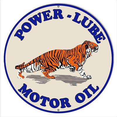 Power Lube Motor Oil Reproduction Garage Metal Sign 2424