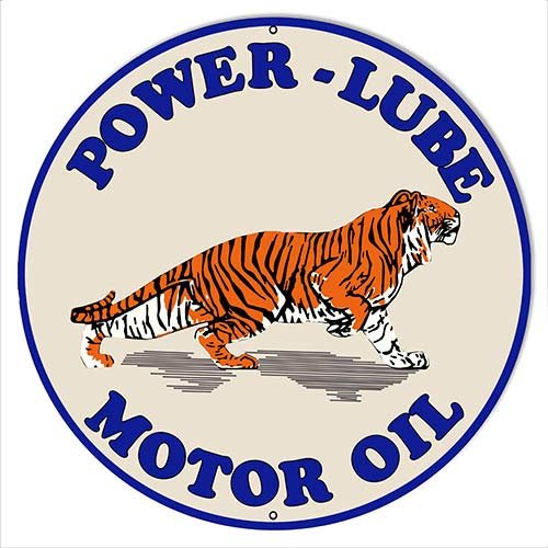 Power Lube Motor Oil Reproduction Garage Metal Sign 2424