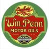 W.M Penn Gasoline Reproduction Motor Oil Metal Sign 2424 Round view 1