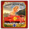 Ride With Me Reproduction Pin Up Girl Railroad Metal Sign 1218 view 1