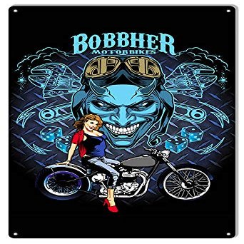 Motorcycle Pin Up Girl Garage Shop Metal Sign By Bernard Oliver 1218
