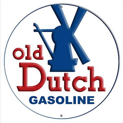 Gasoline Old Dutch Reproduction Large Motor Oil Metal Sign 2828
