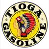 Tioga Gasoline Reproduction Motor Oil Metal Sign 2424 Round view 1