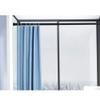 CXYGZLJ Punch-Free Telescopic Curtain Rods, Bathroom Shower Curtain Rod, Full Spring Curtain Track, Drying Rack, Curtain Hanging Rod, Black Pull Rod (Size : 60-100cm) view 2