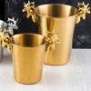 Hemoton Stainless Steel Deer Head Wine Cooler Bucket 5l Bar Supply Ice Bucket Stand view 2